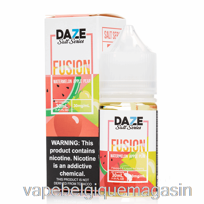 Vape Belgique Pastèque Pomme Poire - 7 Sels Daze - 30ml 30mg